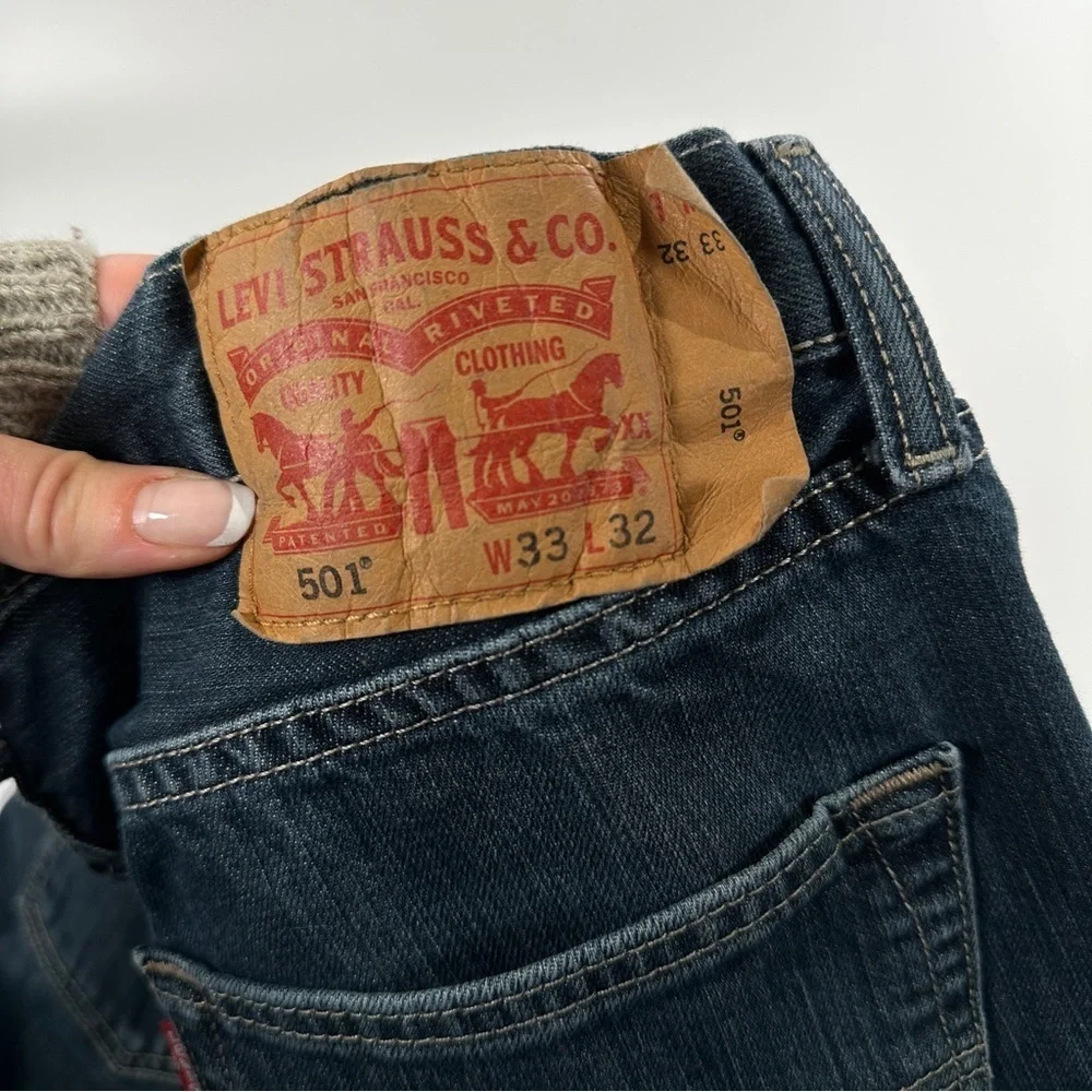 Levi’s 501 Button Fly Straight Leg Jeans Mens W33 L32